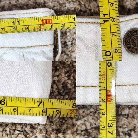 NWT Sandrine Rose X Free People White Straight Leg Jeans Size 24 - Picture 13 of 16